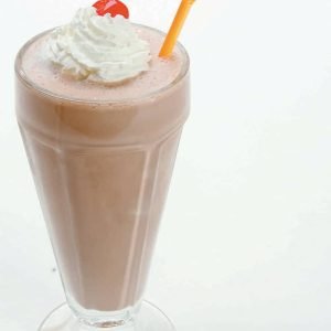 Chocolate Milkshake with Whip Cream and a Cherry Food Picture