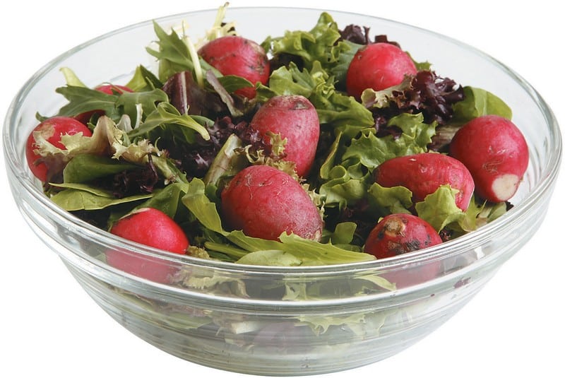 Mixed Salad with Radishes in Bowl Food Picture