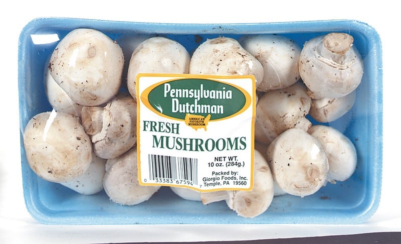 Pennsylvania Dutch Mushrooms in blue packaging with label Food Picture