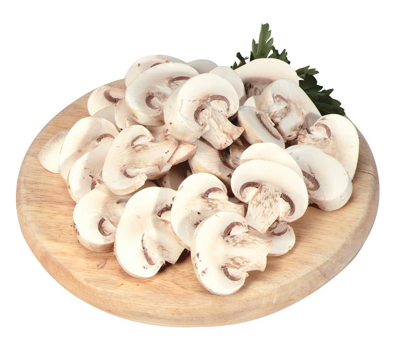 Mushroom Sliced, Wooden Board Food Picture