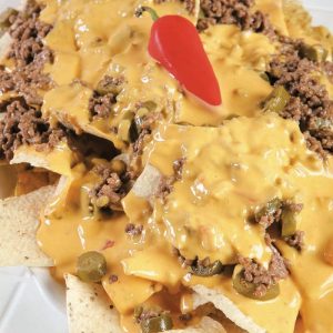 Nachos and Cheese with Meat Sauce Food Picture