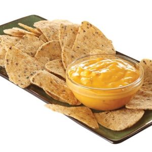 Nachos with Cheese Sauce on Green Plate Food Picture