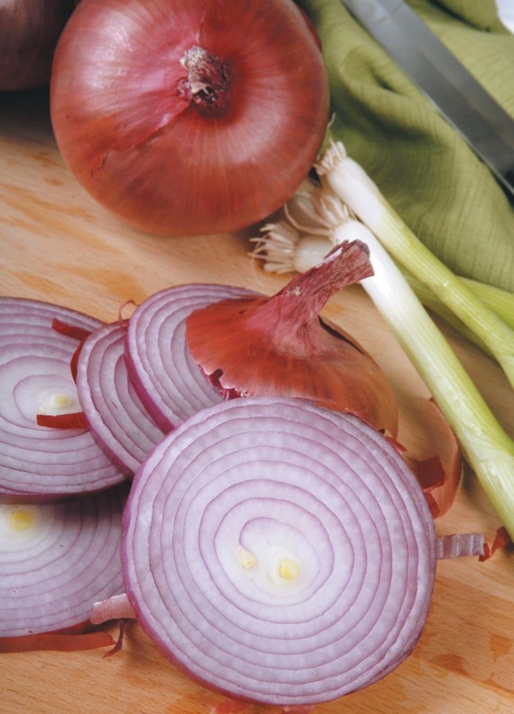 Assorted Onions on Board Food Picture