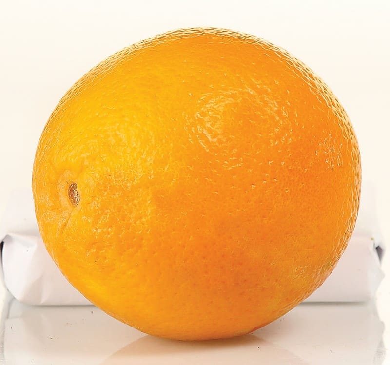 Fresh Whole Orange on Table Food Picture