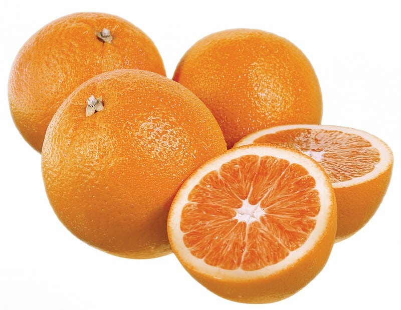Fresh Whole and Sliced Cara Cara Oranges Food Picture