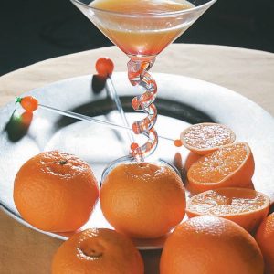 Orange Martini on Plate with Oranges Food Picture