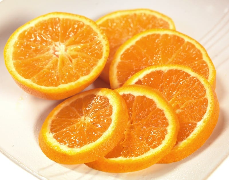 Freshly Sliced Ripe Juicy Valencia Orange Food Picture