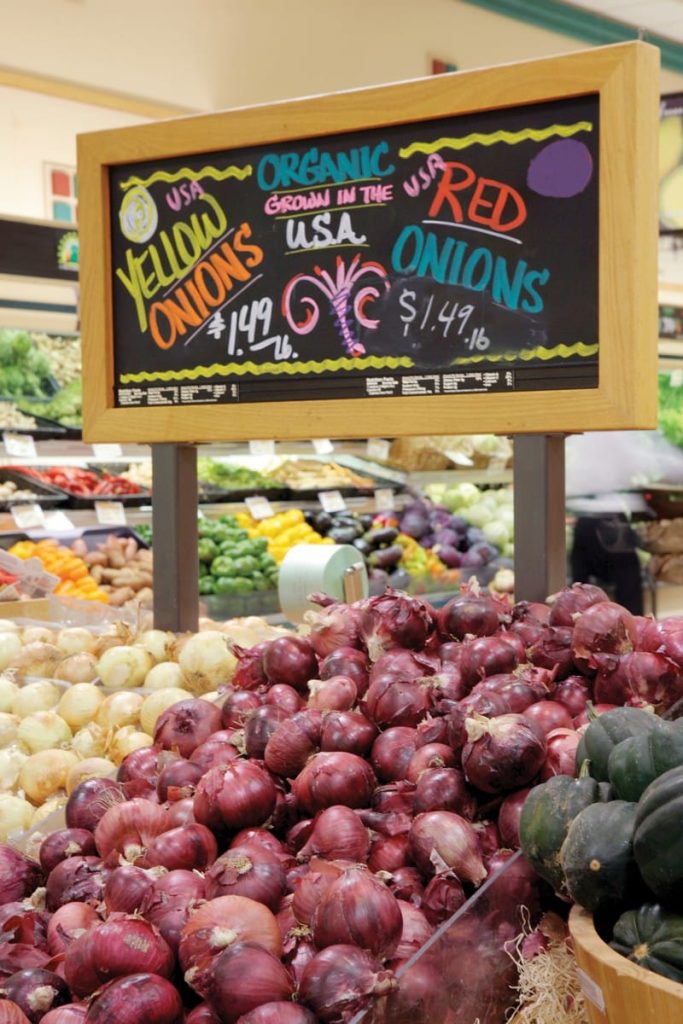 Organic Onions In Market Food Picture