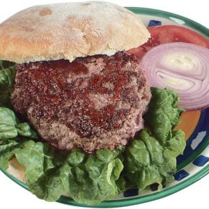 Cooked Ostrich Burger Food Picture