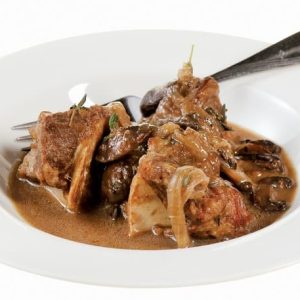 Oxtail in a Deep Plate with a Fork Food Picture