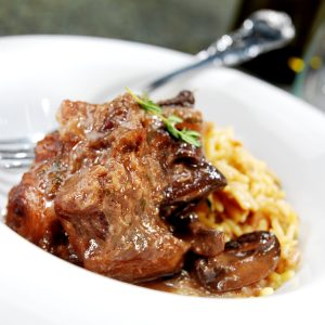 Bowl of Cooked Oxtail with Rice Food Picture