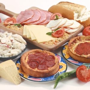 Assorted Pan Pizzas and Toppings Food Picture