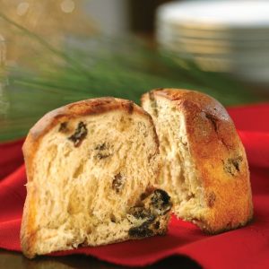 Panettone on a Red Cloth Food Picture