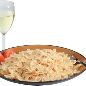 Pansoti on a Plate with a Glass of Wine Food Picture