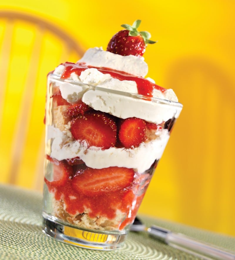 Strawberry Parfait in Clear Dish Food Picture