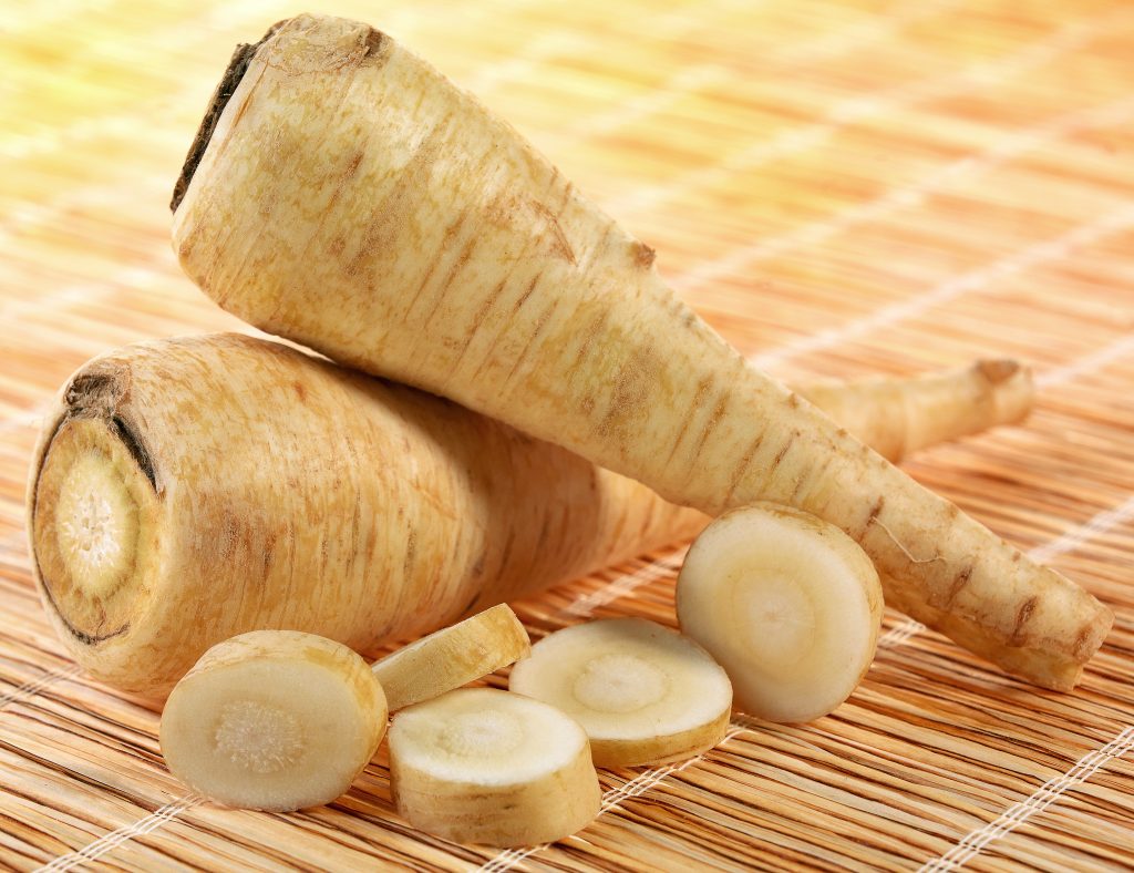 Sweet Parsnips on Bamboo Placemat Food Picture
