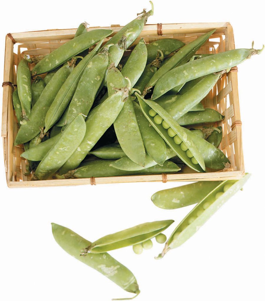 Pea Pods Raw in Basket Food Picture