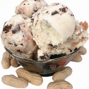 Peanut Butter Ice Cream with Nuts Food Picture