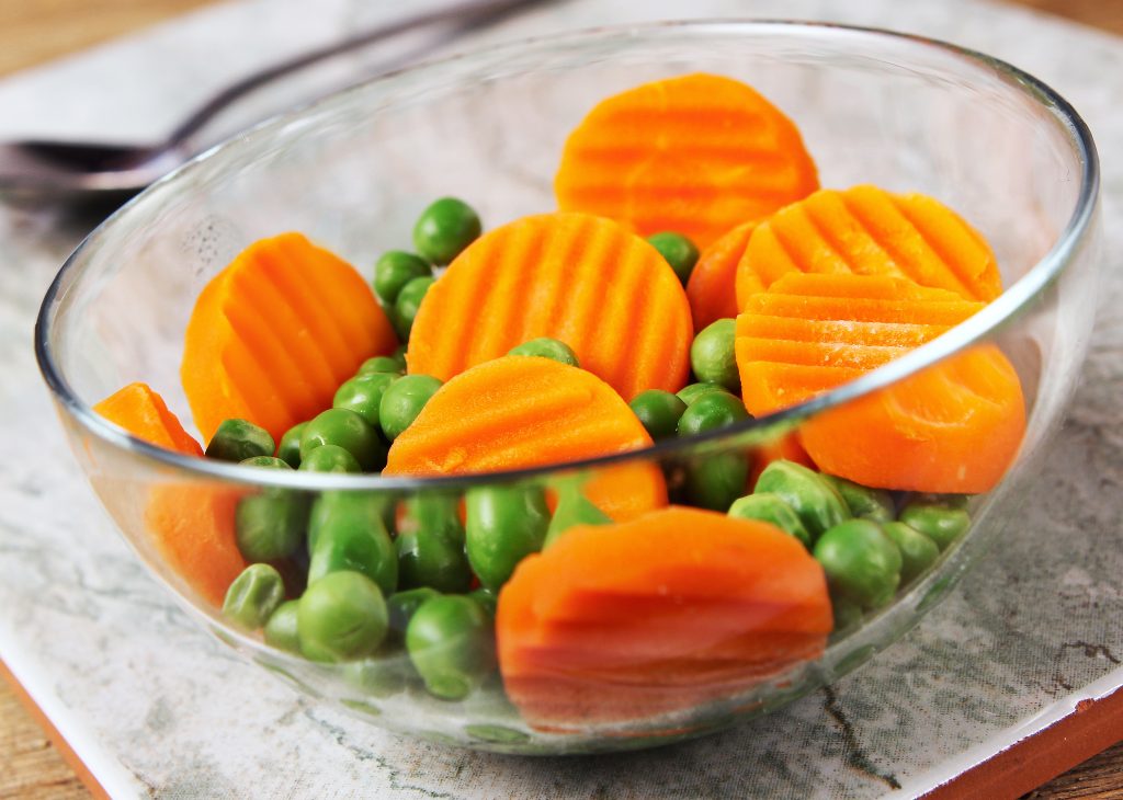 Peas With Carrots Cooked Food Picture