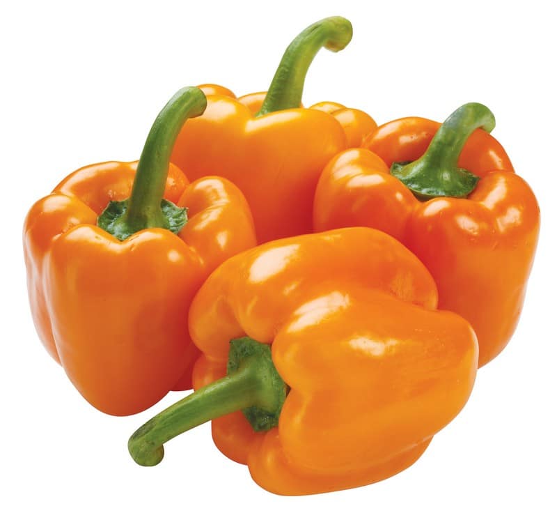 Orange Peppers Isolated Food Picture