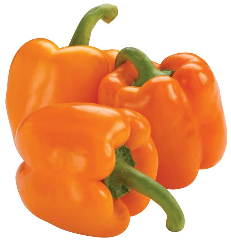 Orange Peppers Isolated Food Picture