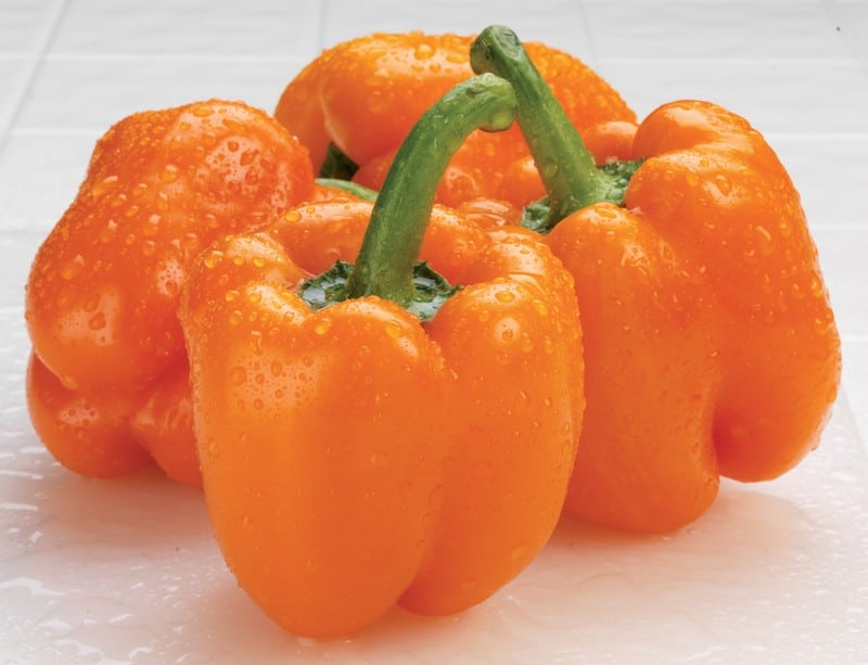 Orange Peppers on White Surface Food Picture