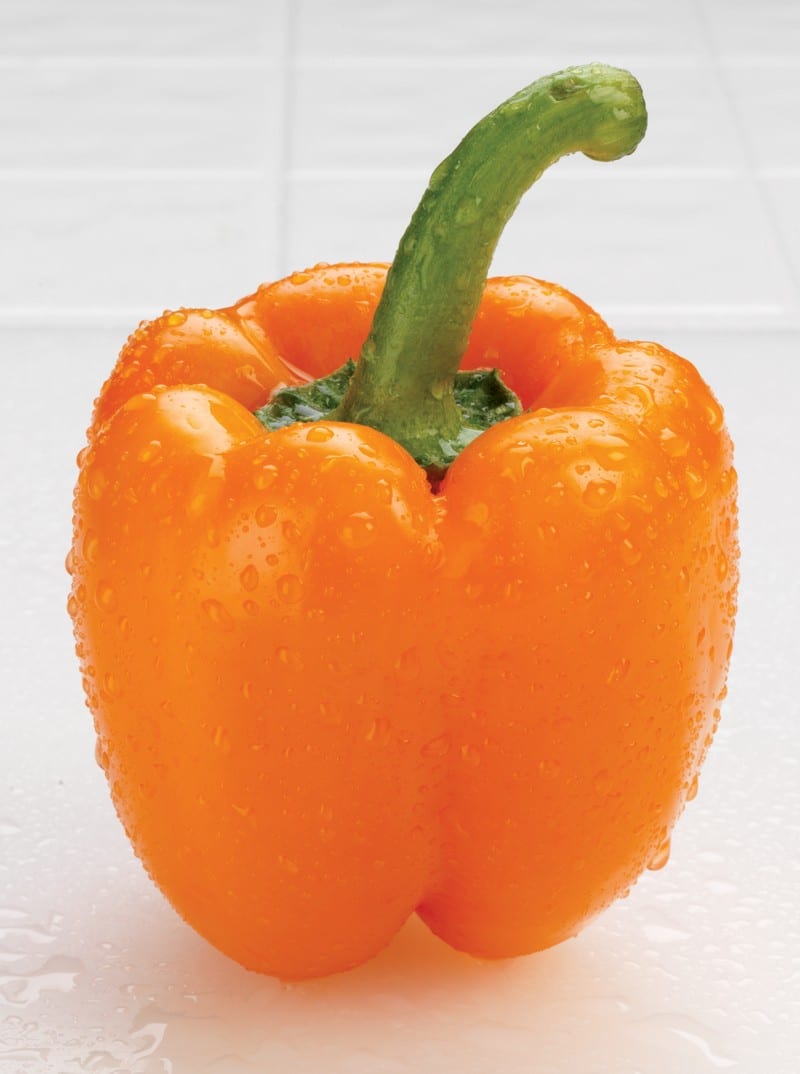Orange Pepper on White Surface Food Picture