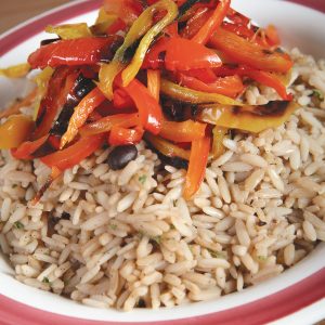 Peppers Over Rice Food Picture
