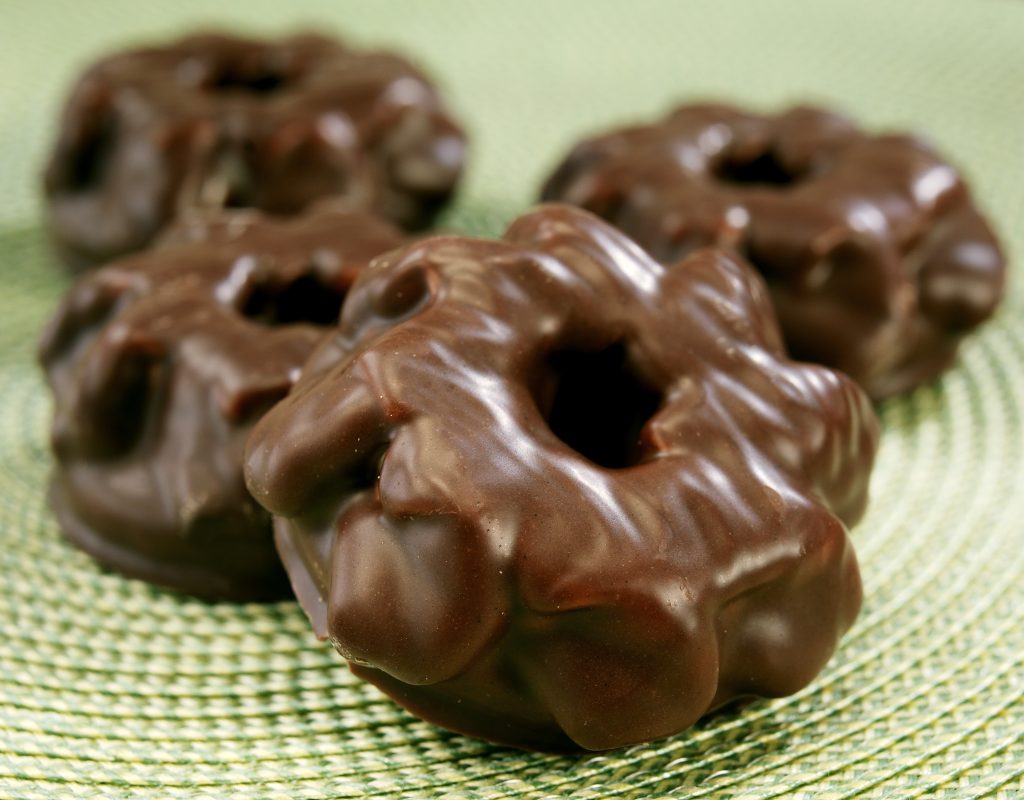 Fresh Made Chocolate Covered Pinwheel Cookies Food Picture