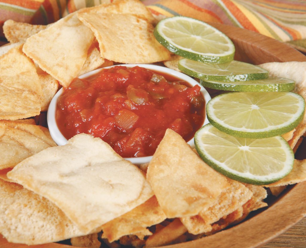 Pita Chips with Salsa Food Picture
