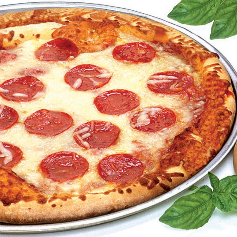 Pepperoni Pizza on Silver Tray Food Picture