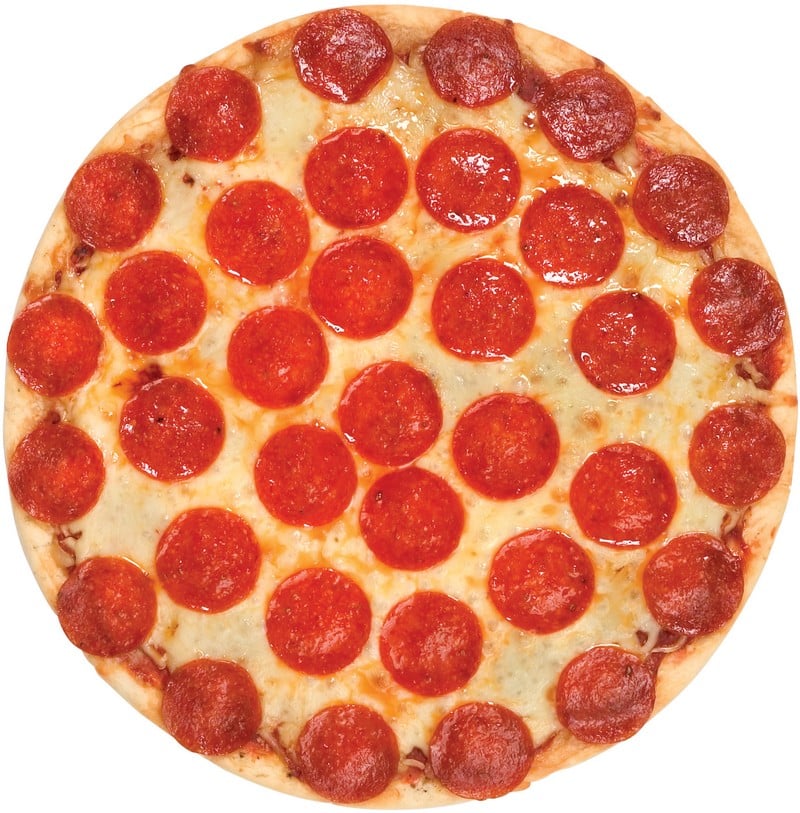 Pepperoni Pizza on White Background Food Picture