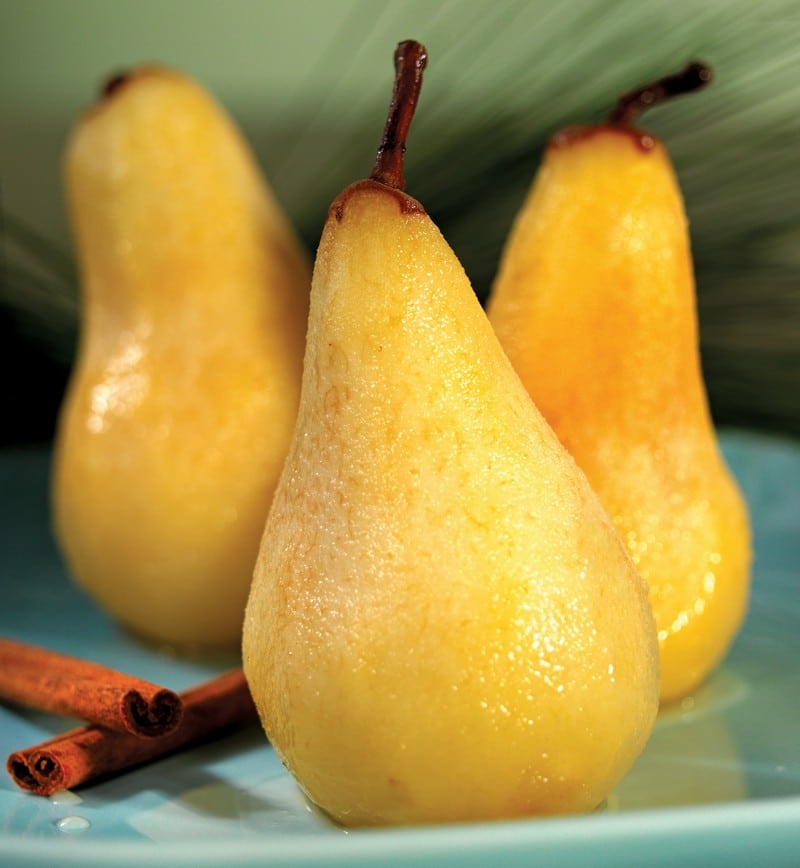 Poached Pears on a Plate Food Picture