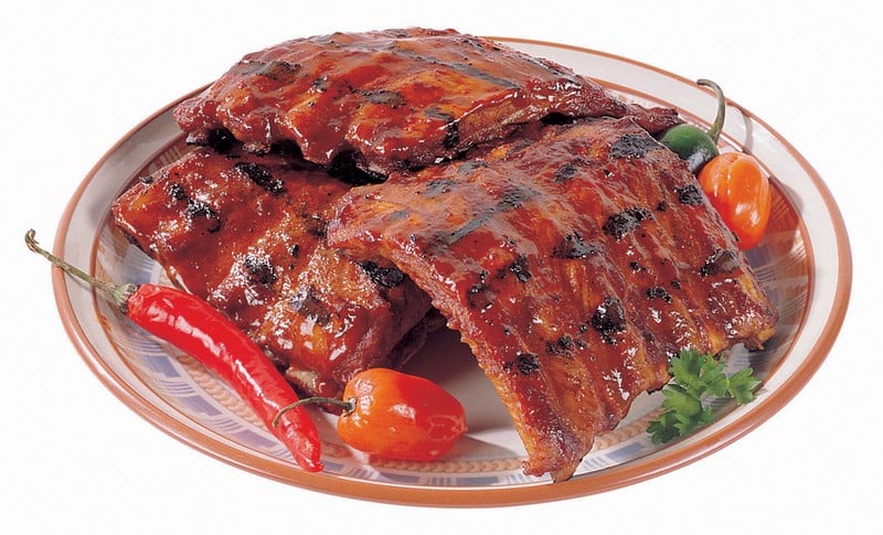 Fresh Cooked Rack of BBQ Baby Back Ribs Food Picture