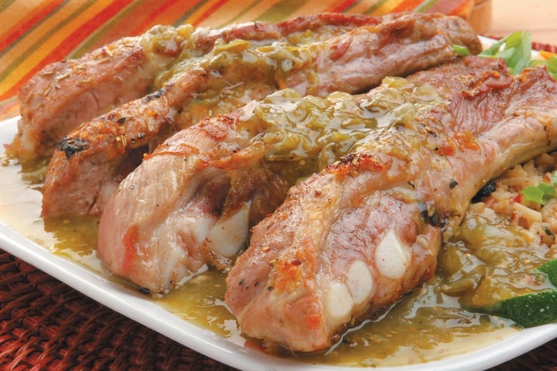 Pork Ribs With Green Salsa Food Picture