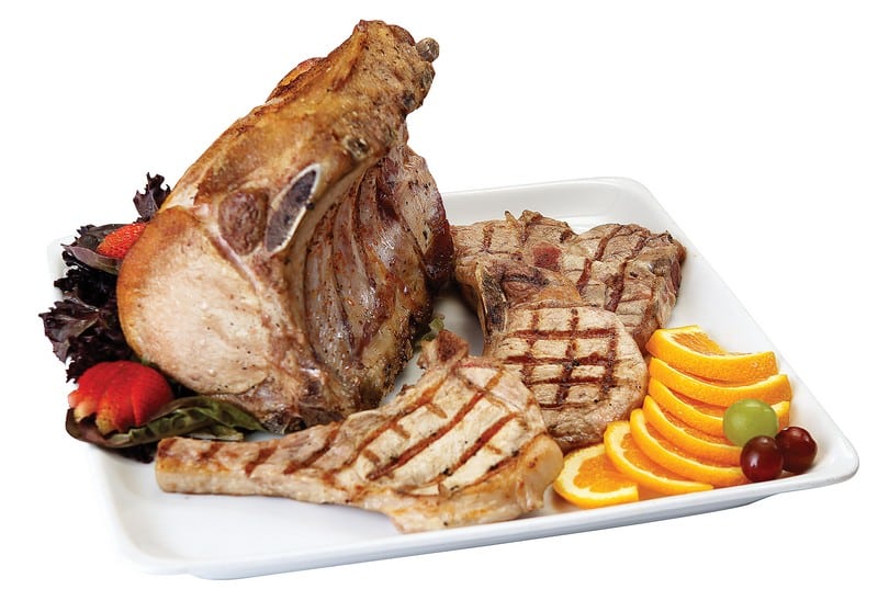 Fresh Grilled Center Cut Pork Roast Loin Chops Food Picture