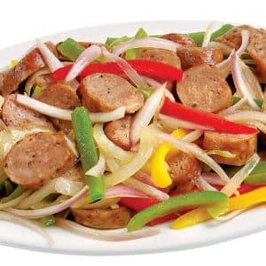 Sliced Italian Pork Sausage with Peppers Food Picture