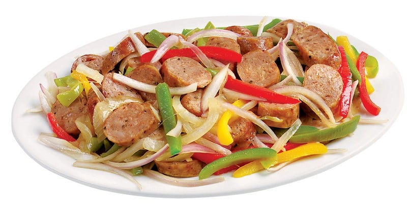 Sliced Italian Pork Sausage with Peppers Food Picture