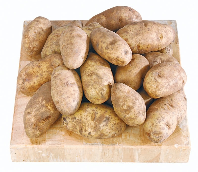 Idaho Potatoes on Board Isolated Food Picture
