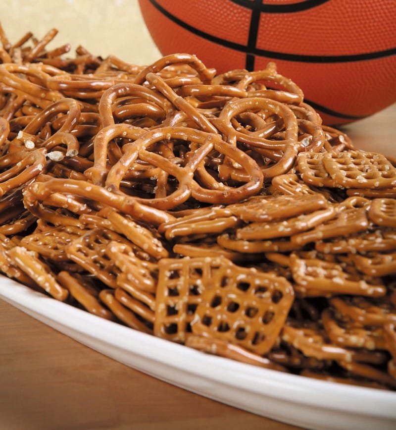 Pretzels in a Plate on a Wooden Surface Food Picture