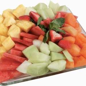 Assorted Fruit Tray on Clear Dish Food Picture