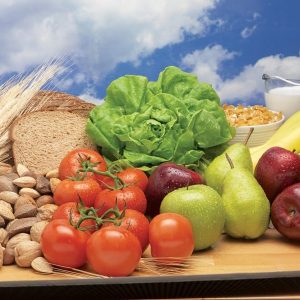 Produce Montage of Fruit Vegetables and Grains Food Picture