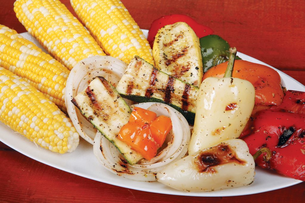 Grilled Vegetables on White Plate Food Picture