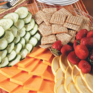 Vegetable Produce Tray with Cheese and Crackers Food Picture