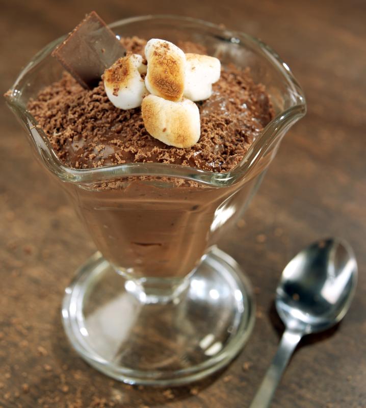 Chocolate Pudding Delight with Toasted Marshamallows Food Picture