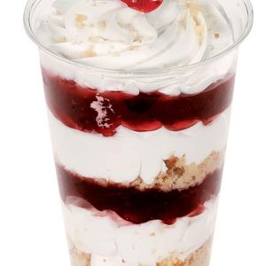 Strawberry Pudding Parfait in Clear Dish Food Picture