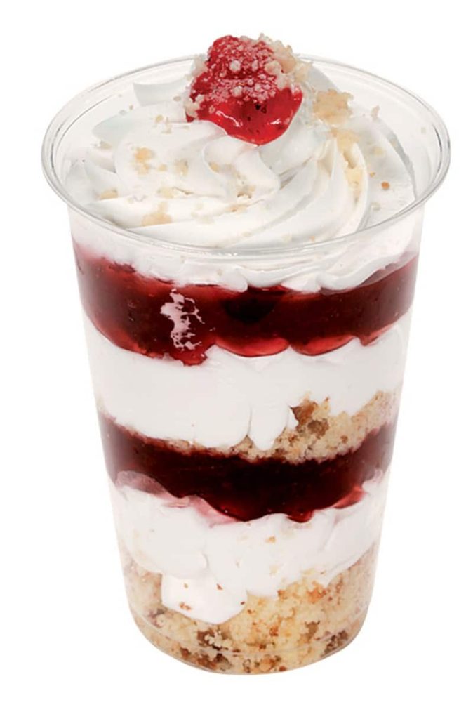 Strawberry Pudding Parfait in Clear Dish Food Picture