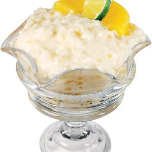 Tapioca Pudding in Clear Dish with Garnish Food Picture