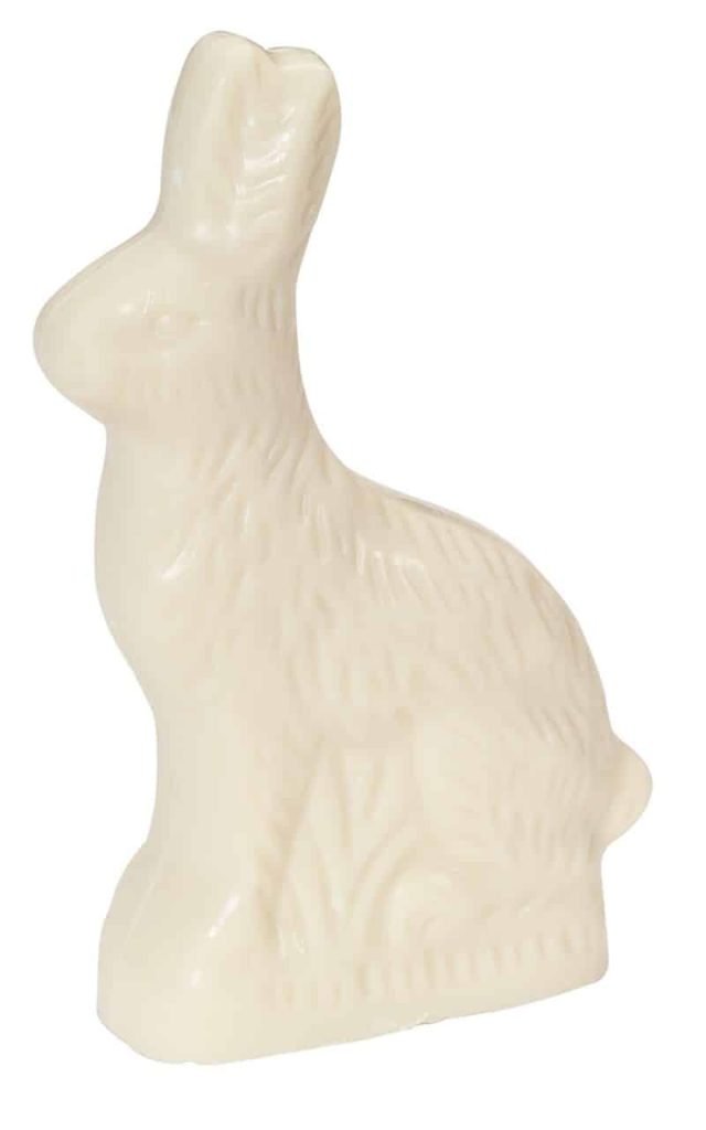 White Chocolate Rabbit on White Background Food Picture
