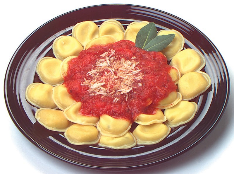 Round Ravioli with Sauce Food Picture